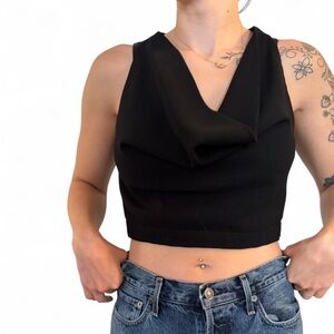 Zara cowl neck crop top
